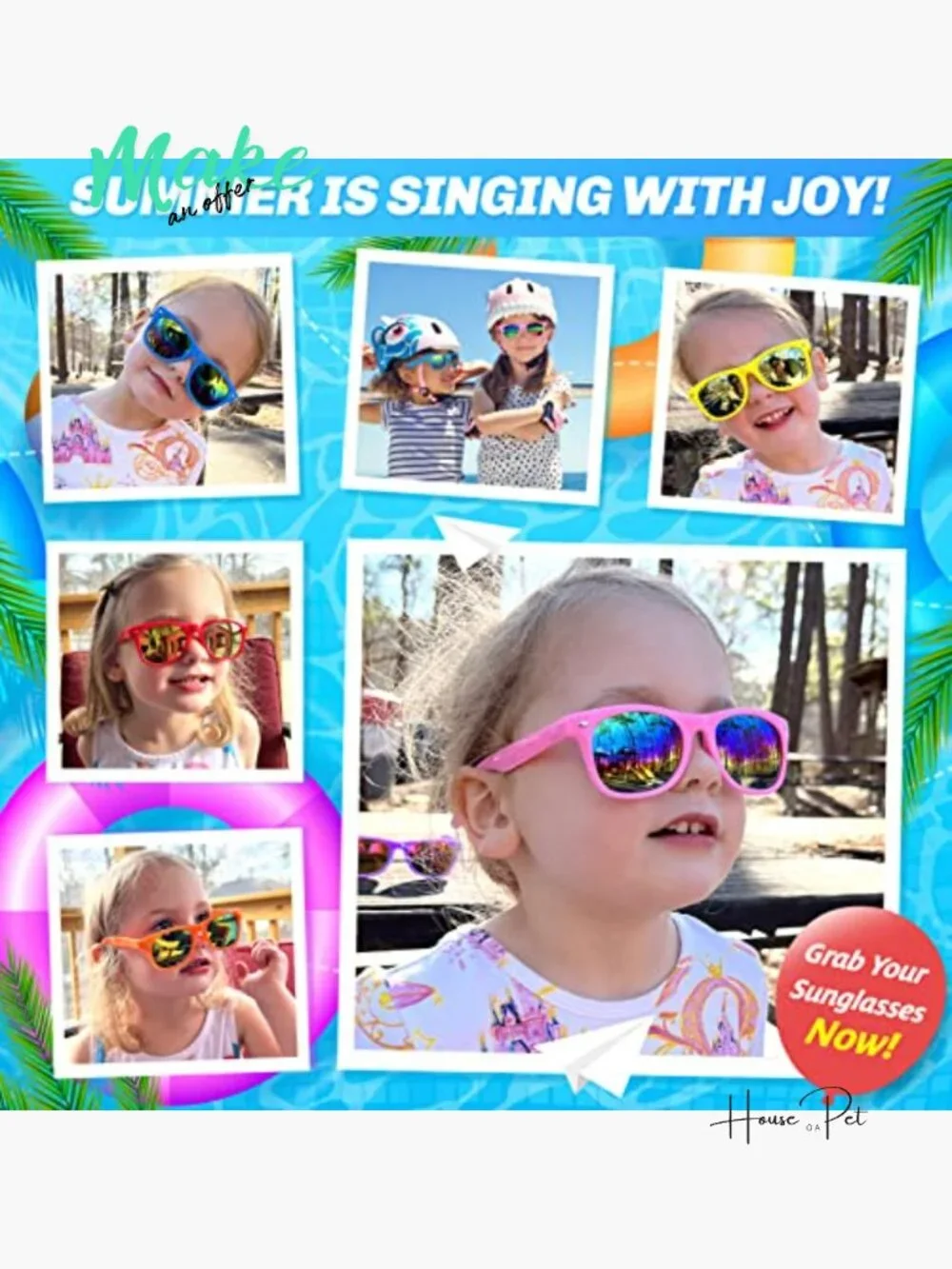 24 Pack Kids Sunglasses Bulk UV400 Protection Party Favors Age 3-8